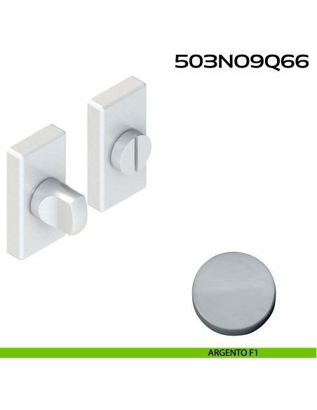 Nottolino WC rettangolare in Alluminio 503NO9Q66 Reguitti argento