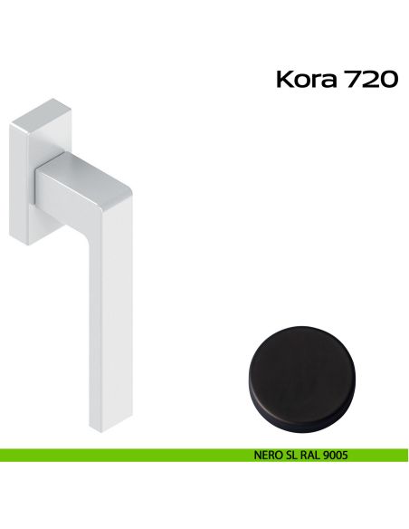 Maniglia in alluminio per finestra DK Kora 720 Reguitti nero