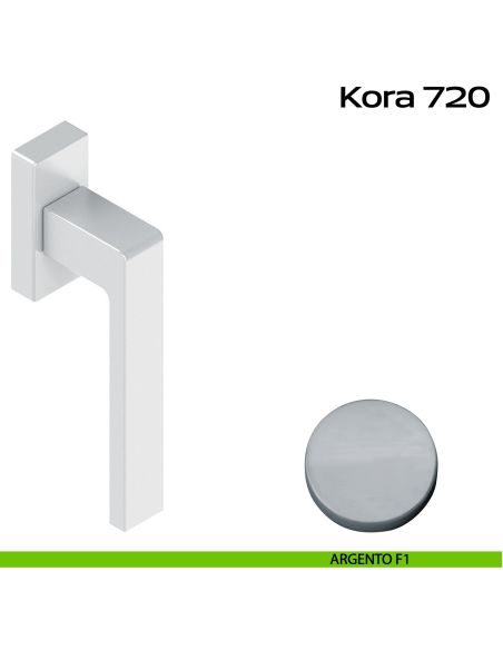 Maniglia in alluminio per finestra DK Kora 720 Reguitti argento