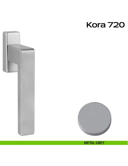 Maniglia in alluminio per finestra DK con rosetta stretta Kora 720 Reguitti metal