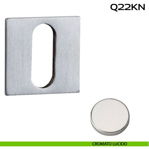 Bocchetta foro chiave quadrata Minimal Line Q22 Reguitti cromato lucido