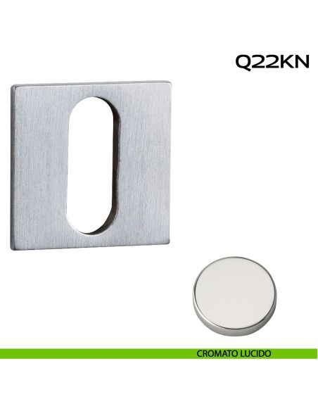 Bocchetta foro chiave quadrata Minimal Line Q22 Reguitti cromato lucido