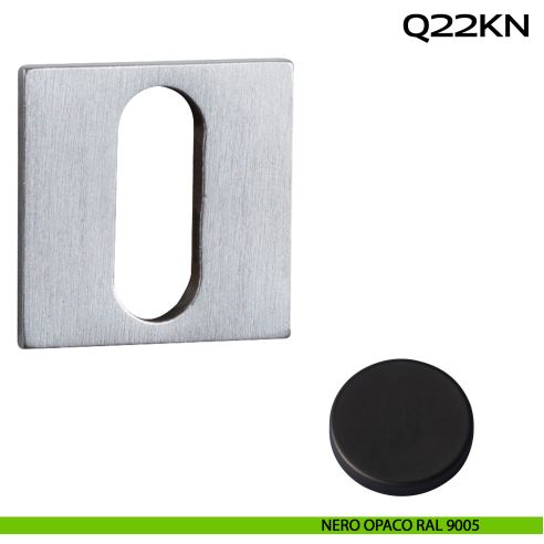Bocchetta foro chiave quadrata Minimal Line Q22 Reguitti nero opaco ral 9005