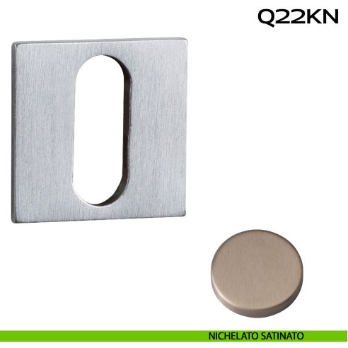 Bocchetta foro chiave quadrata Minimal Line Q22 Reguitti nichelato satinato