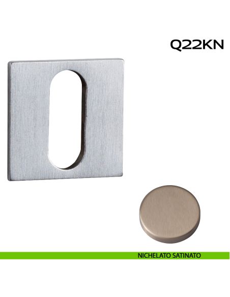 Bocchetta foro chiave quadrata Minimal Line Q22 Reguitti nichelato satinato