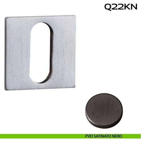 Bocchetta foro chiave quadrata Minimal Line Q22 Reguitti pvd satinato nero
