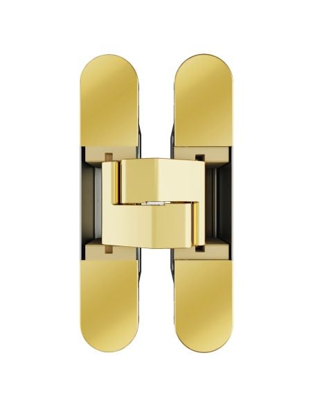 Cerniera a scomparsa regolabile per porta AGB Eclipse 3.2 ottone verniciato