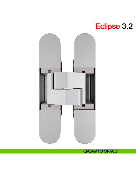 Cerniera per porta AGB Eclipse 3.2 confezione 12 pezzi - cromato opaco
