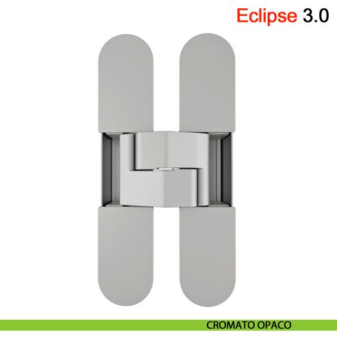 Cerniera per porta AGB Eclipse 3.0 confezione 12 pezzi - cromato opaco