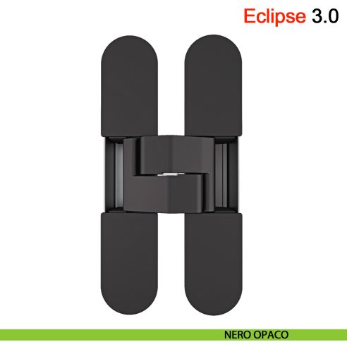 Cerniera per porta AGB Eclipse 3.0 confezione 12 pezzi - cromato opaco - nero opaco