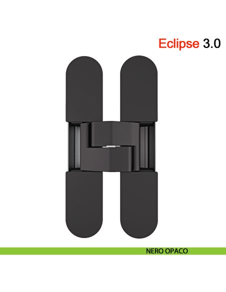 Cerniera per porta AGB Eclipse 3.0 confezione 12 pezzi - cromato opaco - nero opaco