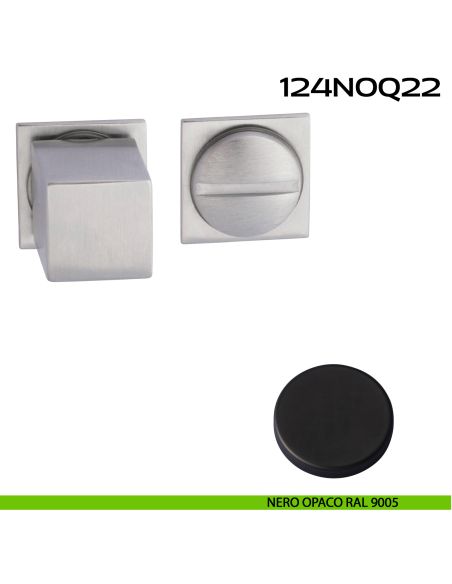 Nottolino WC quadrato Minimal Line Q22 Reguitti nero opaco