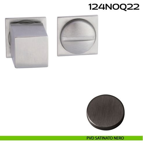 Nottolino WC quadrato Minimal Line Q22 Reguitti pvd satinato nero