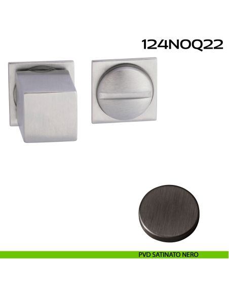 Nottolino WC quadrato Minimal Line Q22 Reguitti pvd satinato nero