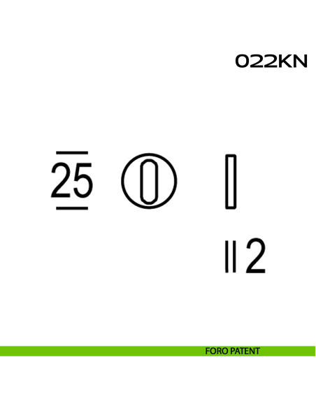 Bocchetta foro chiave Minimal Line 022 Reguitti disegno