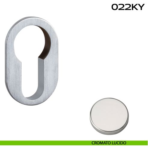 Bocchetta foro yale ovale Minimal Line 022 Reguitti cromato lucido