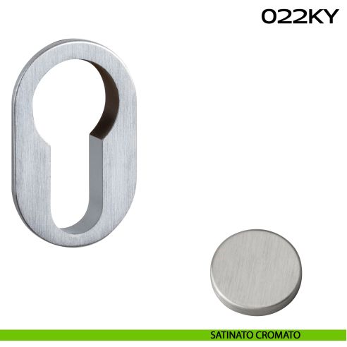 Bocchetta foro yale ovale Minimal Line 022 Reguitti satinato cromato