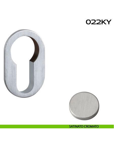 Bocchetta foro yale ovale Minimal Line 022 Reguitti satinato cromato