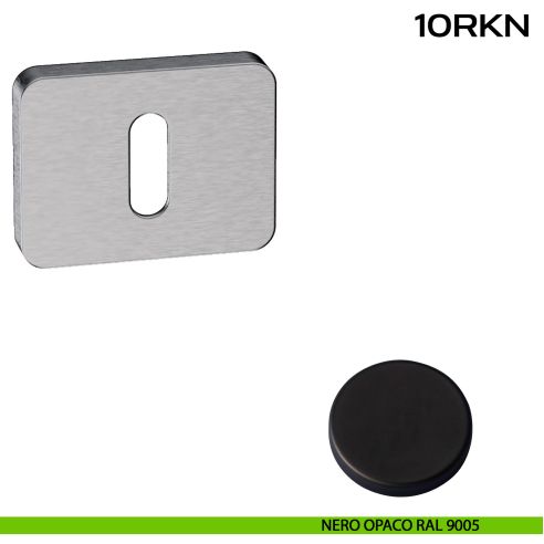 Bocchetta foro chiave rettangolare Minimal Line 10R Reguitti nero opaco