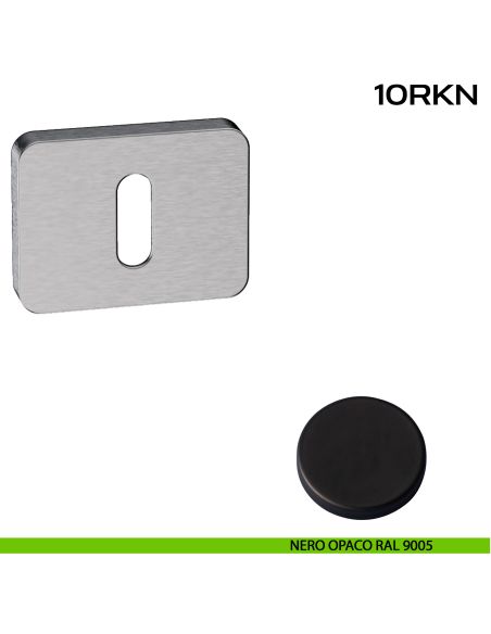 Bocchetta foro chiave rettangolare Minimal Line 10R Reguitti nero opaco
