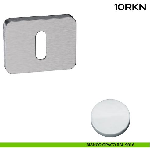 Bocchetta foro chiave rettangolare Minimal Line 10R Reguitti bianco opaco