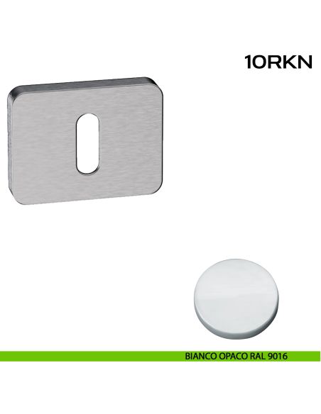 Bocchetta foro chiave rettangolare Minimal Line 10R Reguitti bianco opaco