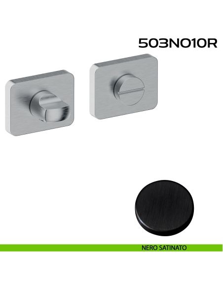 Nottolino WC rettangolare Minimal Line 10R Reguitti nero opaco