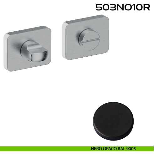 Nottolino WC rettangolare Minimal Line 10R Reguitti nero satinato