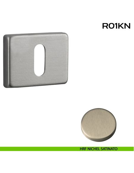 Bocchetta foro chiave rettangolare R01 Reguitti HRF nichel satinato