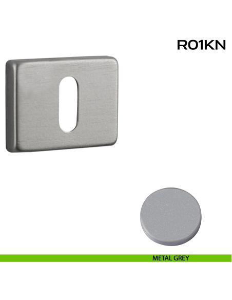 Bocchetta foro chiave rettangolare R01 Reguitti metal grey