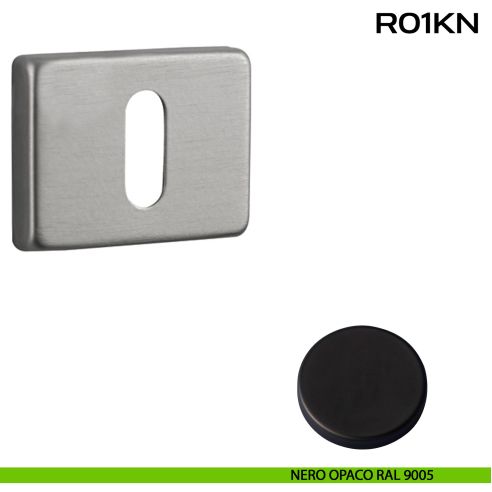 Bocchetta foro chiave rettangolare R01 Reguitti nero opaco RAL 9005