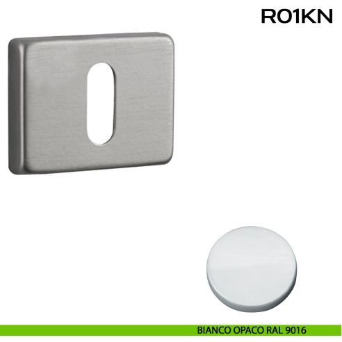 Bocchetta foro chiave rettangolare R01 Reguitti bianco opaco RAL 9016