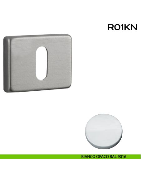 Bocchetta foro chiave rettangolare R01 Reguitti bianco opaco RAL 9016