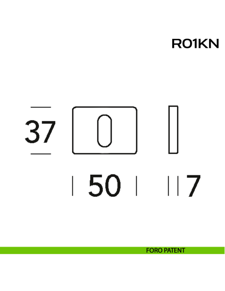 Bocchetta foro chiave rettangolare R01 Reguitti disegno