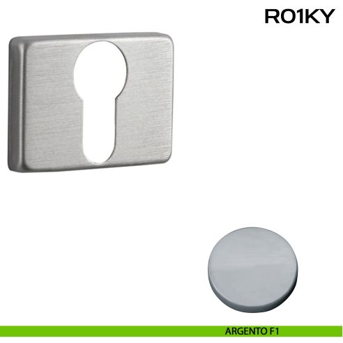 Bocchetta foro yale rettangolare Mininal Line R01 Reguitti argento