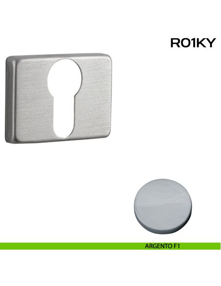 Bocchetta foro yale rettangolare Mininal Line R01 Reguitti argento