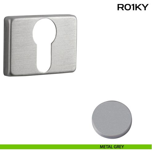 Bocchetta foro yale rettangolare Mininal Line R01 Reguitti metal grey