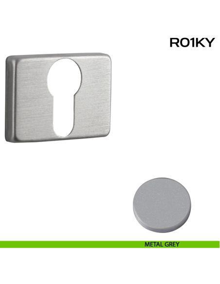 Bocchetta foro yale rettangolare Mininal Line R01 Reguitti metal grey