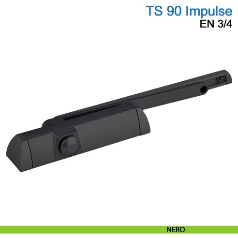 Chiudiporta aereo Dormakaba TS 90 Impulse forza EN 3-4 con braccio a slitta