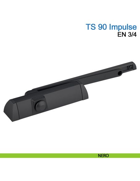 Chiudiporta aereo Dormakaba TS 90 Impulse forza EN 3-4 con braccio a slitta
