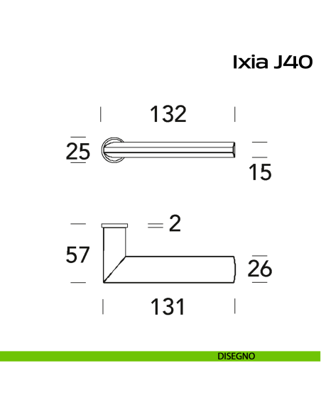 Maniglia per porta Ixia J40 Minimal Reguitti disegno