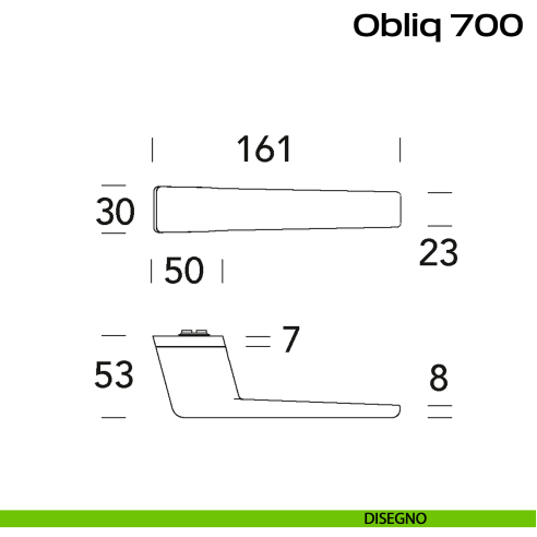 Maniglia per porta Obliq Reguitti disegno