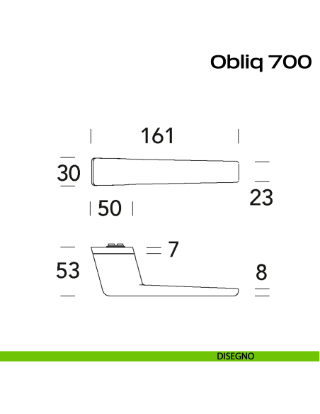 Maniglia per porta Obliq Reguitti disegno