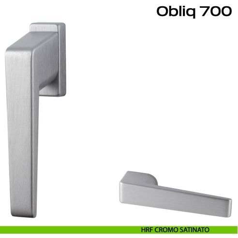 Maniglia per finestra martellina Obliq Reguitti HRF cromo satinato