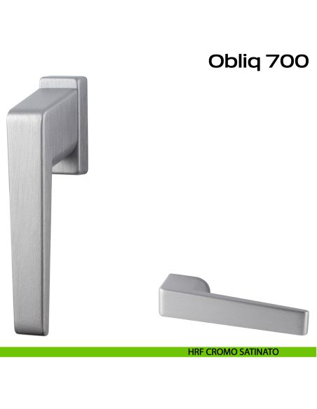 Maniglia per finestra martellina Obliq Reguitti HRF cromo satinato