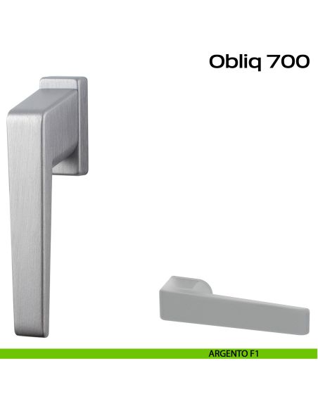Maniglia per finestra martellina Obliq Reguitti argento