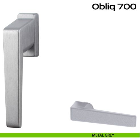 Maniglia per finestra martellina Obliq Reguitti metal grey