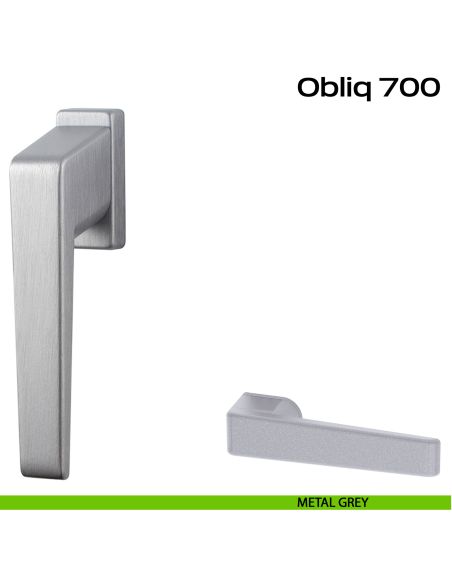 Maniglia per finestra martellina Obliq Reguitti metal grey