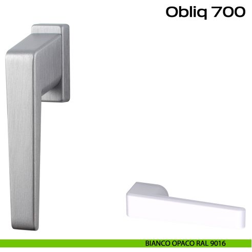 Maniglia per finestra martellina Obliq Reguitti bianco opaco RAL 9016