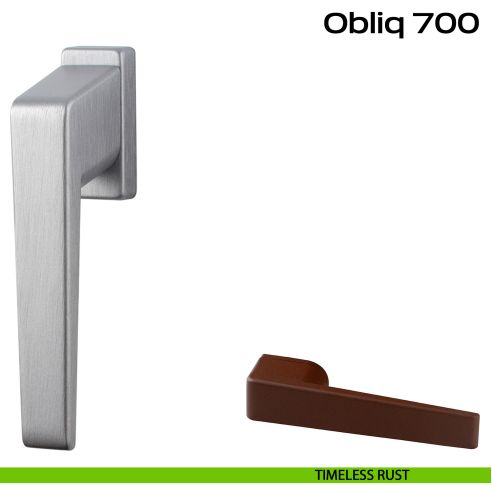 Maniglia per finestra martellina Obliq Reguitti timeless rust